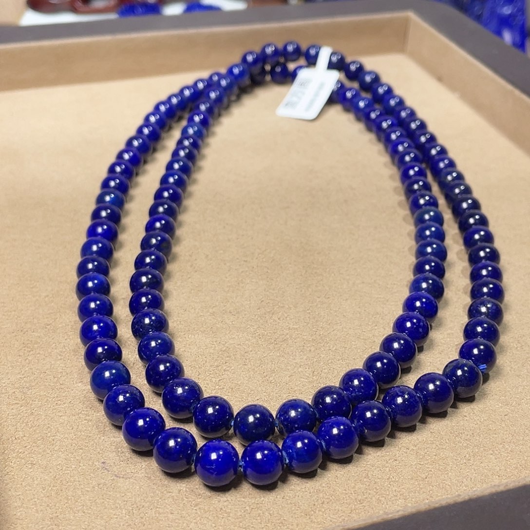 青金石未镶嵌紫药水108颗9mm