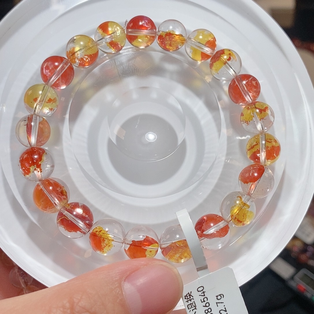 水晶手链未镶嵌F锦鲤胶花9