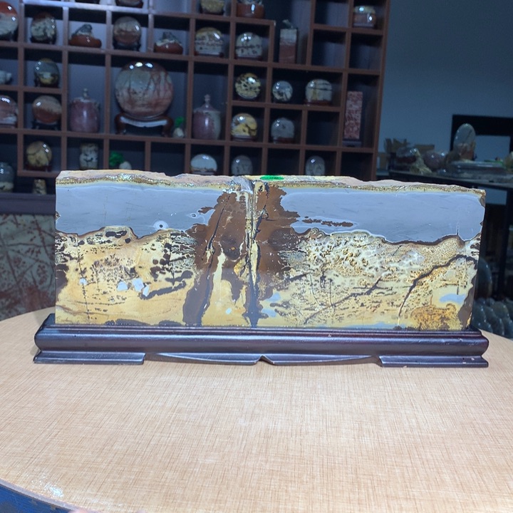 ，广西国画石摆件，收藏观赏