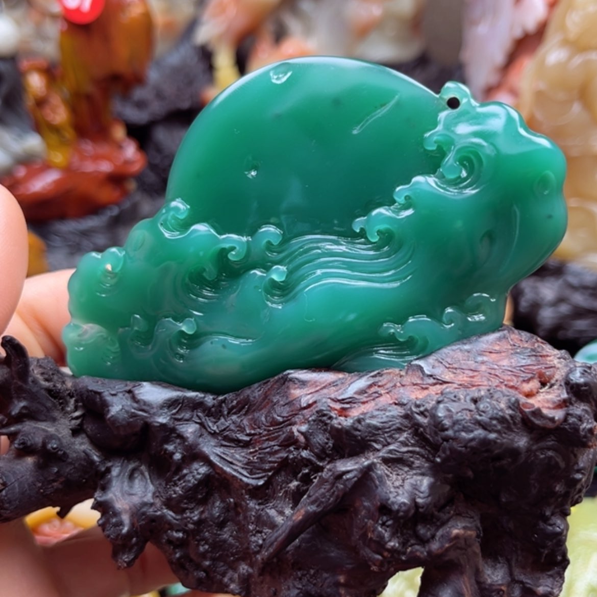【闪购商品】寿山石雅安绿摆件