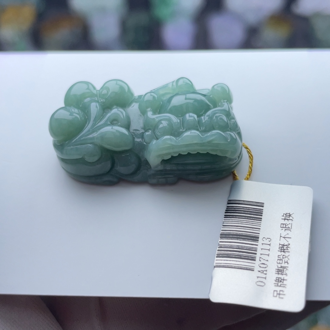 翡翠颈饰未镶嵌貔貅