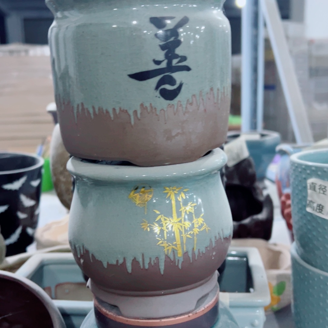 有孔，陶瓷花盆满10米包邮发货