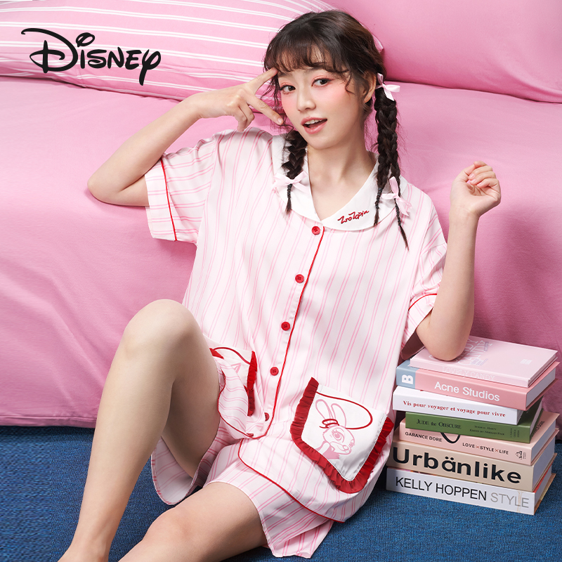 Disney/迪士尼疯狂动物城女士甜美可外穿睡衣套装夏季薄款家居服