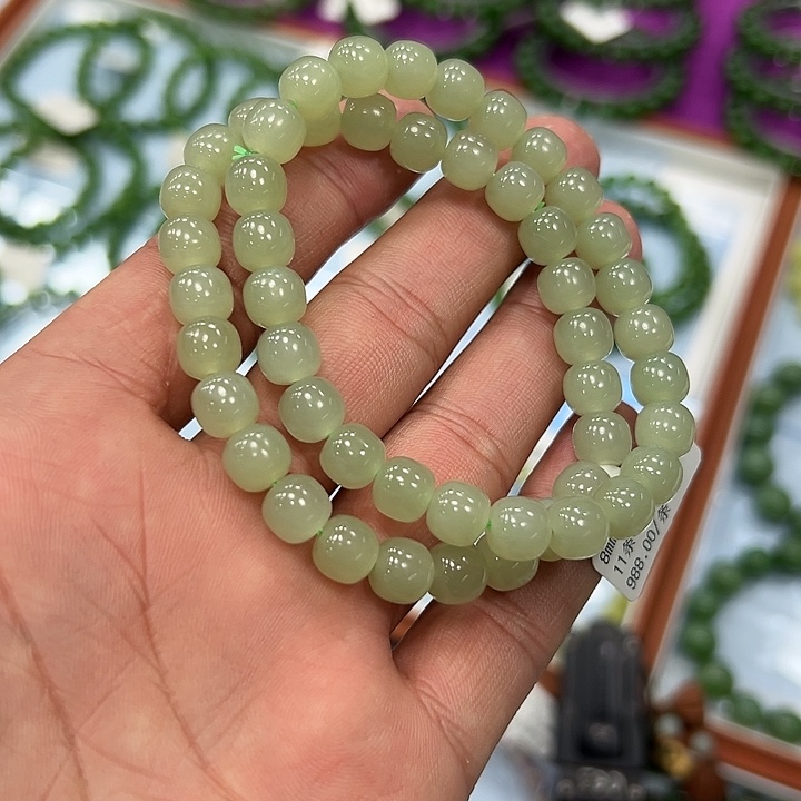 和田玉未镶嵌手串多样性发货拍一发一