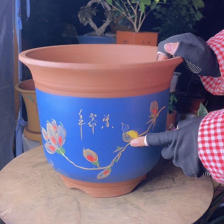 紫砂宜兴紫砂30蓝金钟点菜