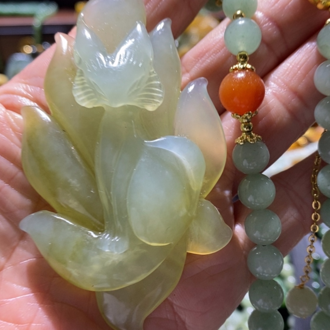 【闪购商品】岫玉毛衣链未镶嵌