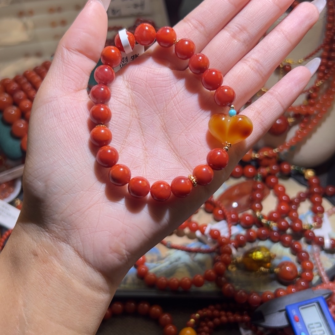 南红玛瑙未镶嵌手串9mm