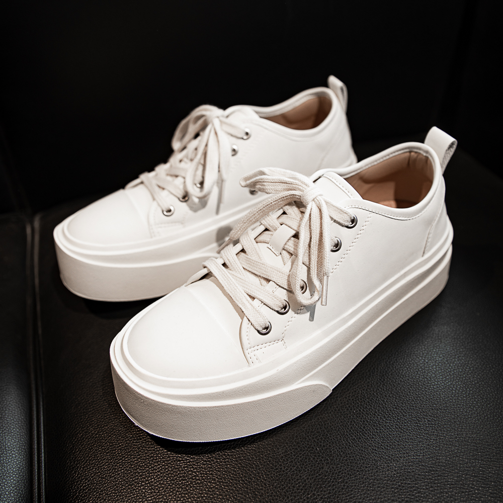 BOGEDIT鞋子男2025新款爆款男鞋透气休闲百搭小白鞋厚底小众板鞋