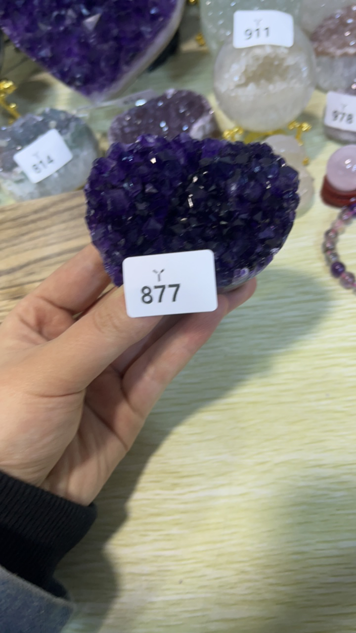 紫水晶摆件好看的