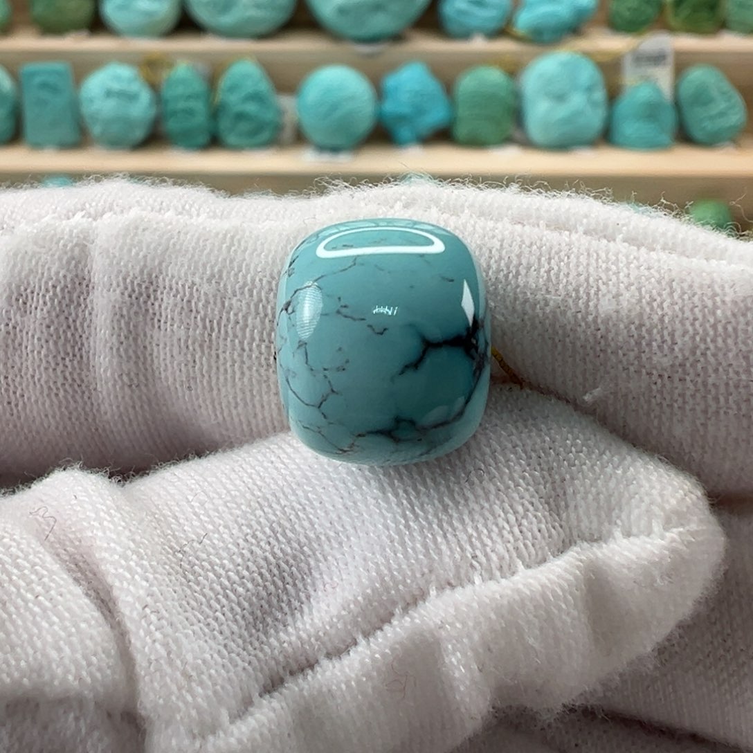 未镶嵌绿松石老型珠12.2x10.2mm