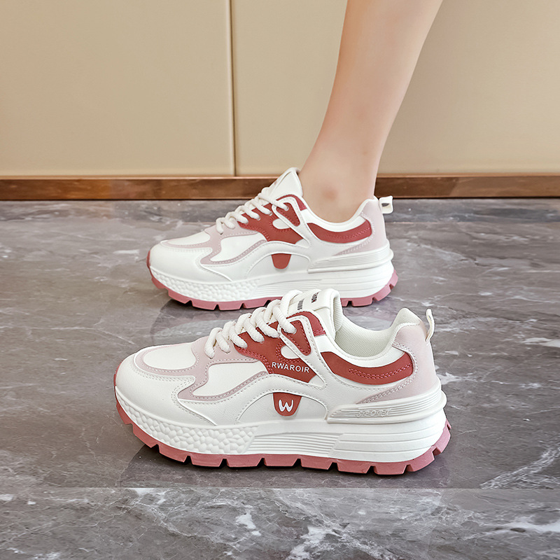 厚底2025春季新款百搭显脚小时尚运动鞋潮牌阿甘鞋透气网红