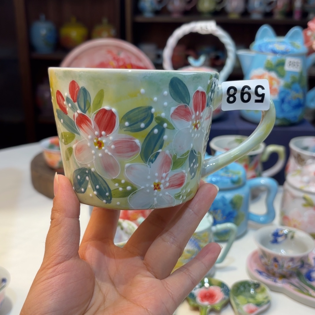 景德镇手绘高温釉下彩陶瓷茶具