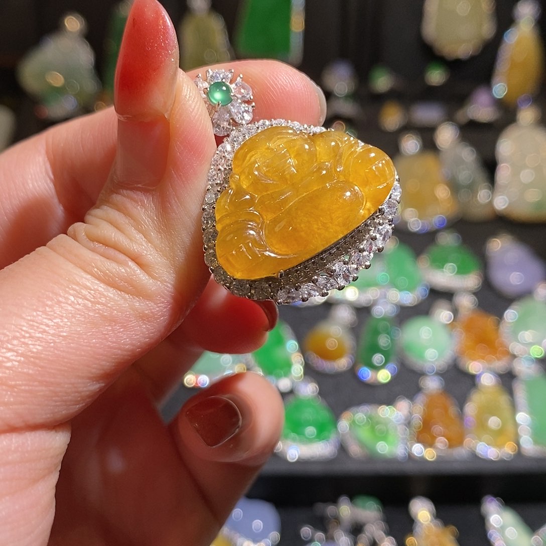 颈饰银S925镶嵌翡翠天然翡翠