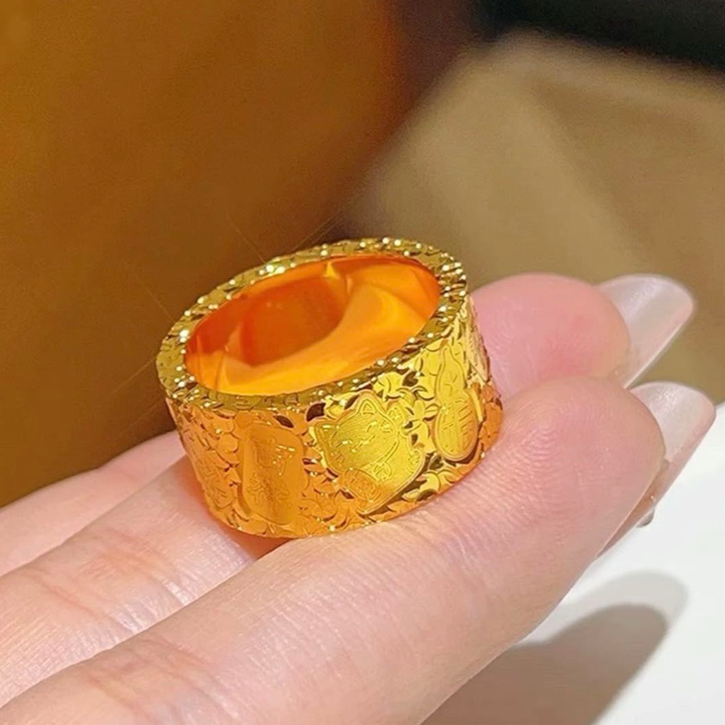 合金戒指 合金戒指/指环合金戒指 【高定】爆闪吉言三面碎冰冰