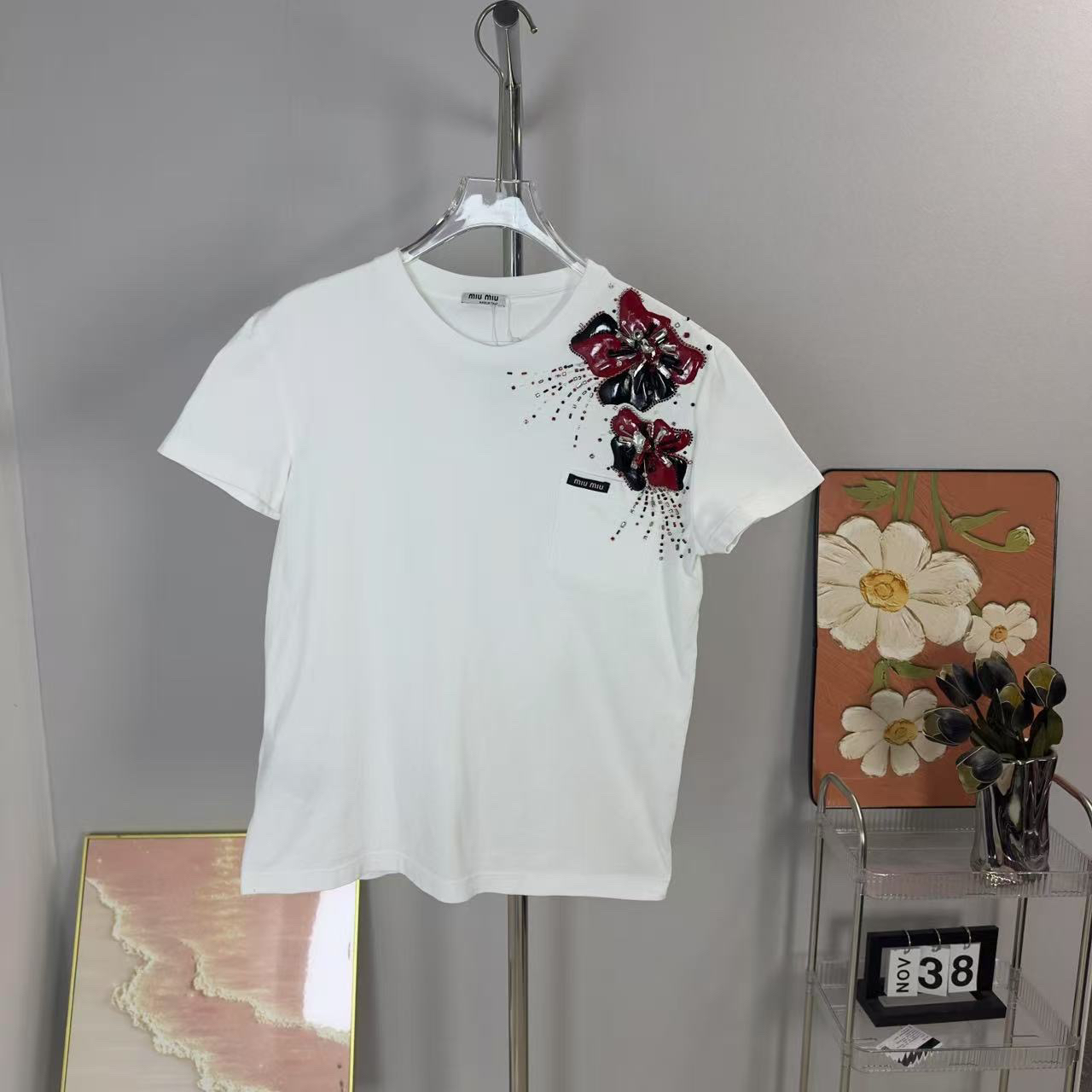 99新 MIU MIU/缪缪 Miu Miu  白色 短袖 S码 99新 A6143