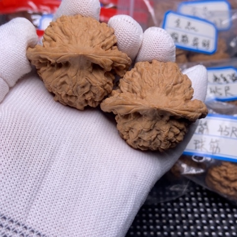 文玩核桃把件官帽47全品