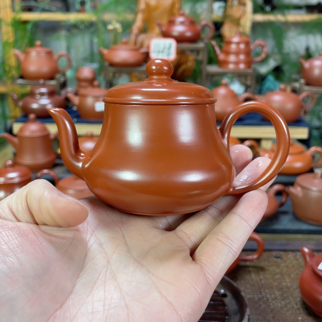 紫砂茶壶伟朱泥无双