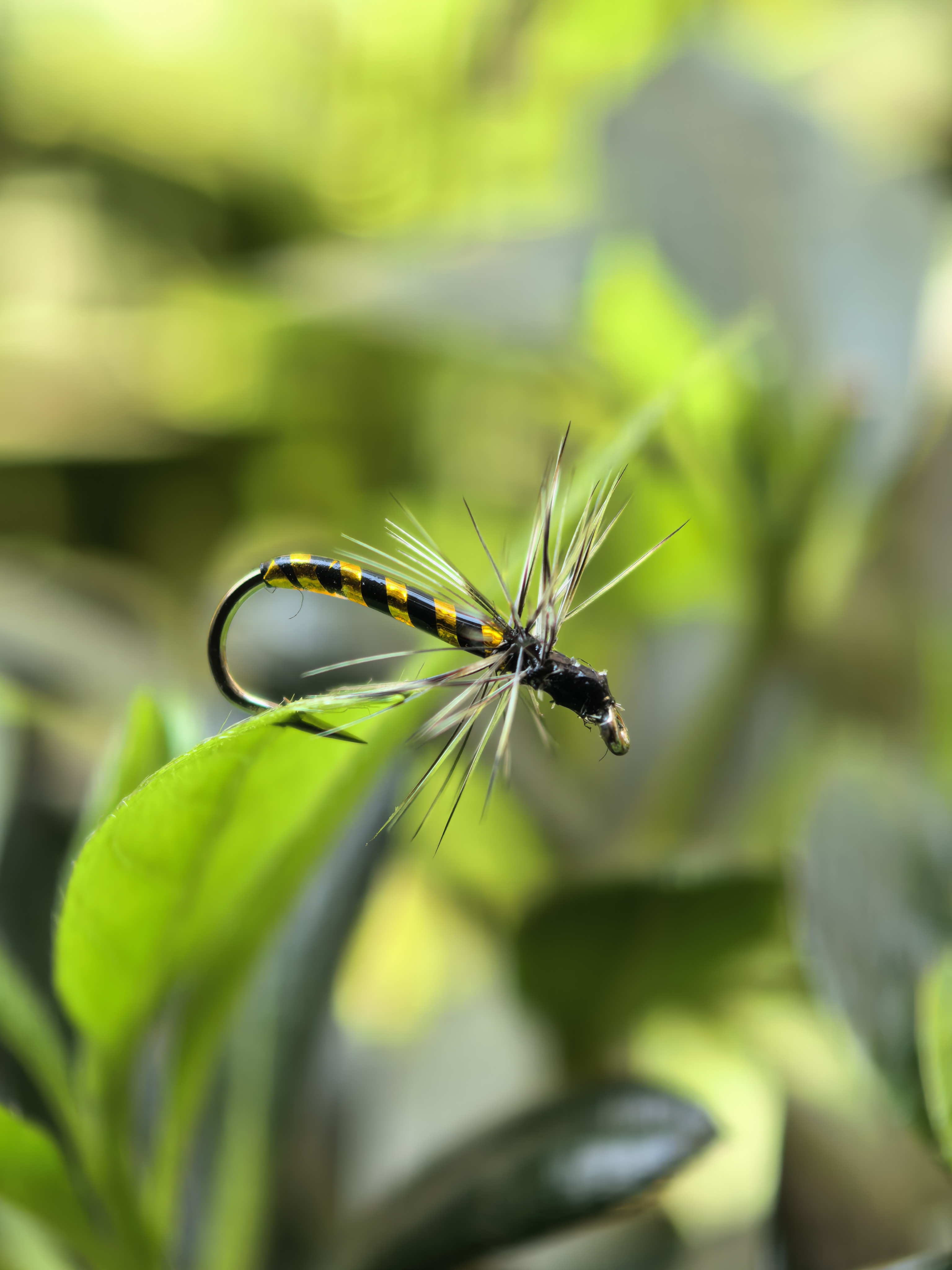 蓑羽毒蚊飞蝇钩路亚白条马口专用饵