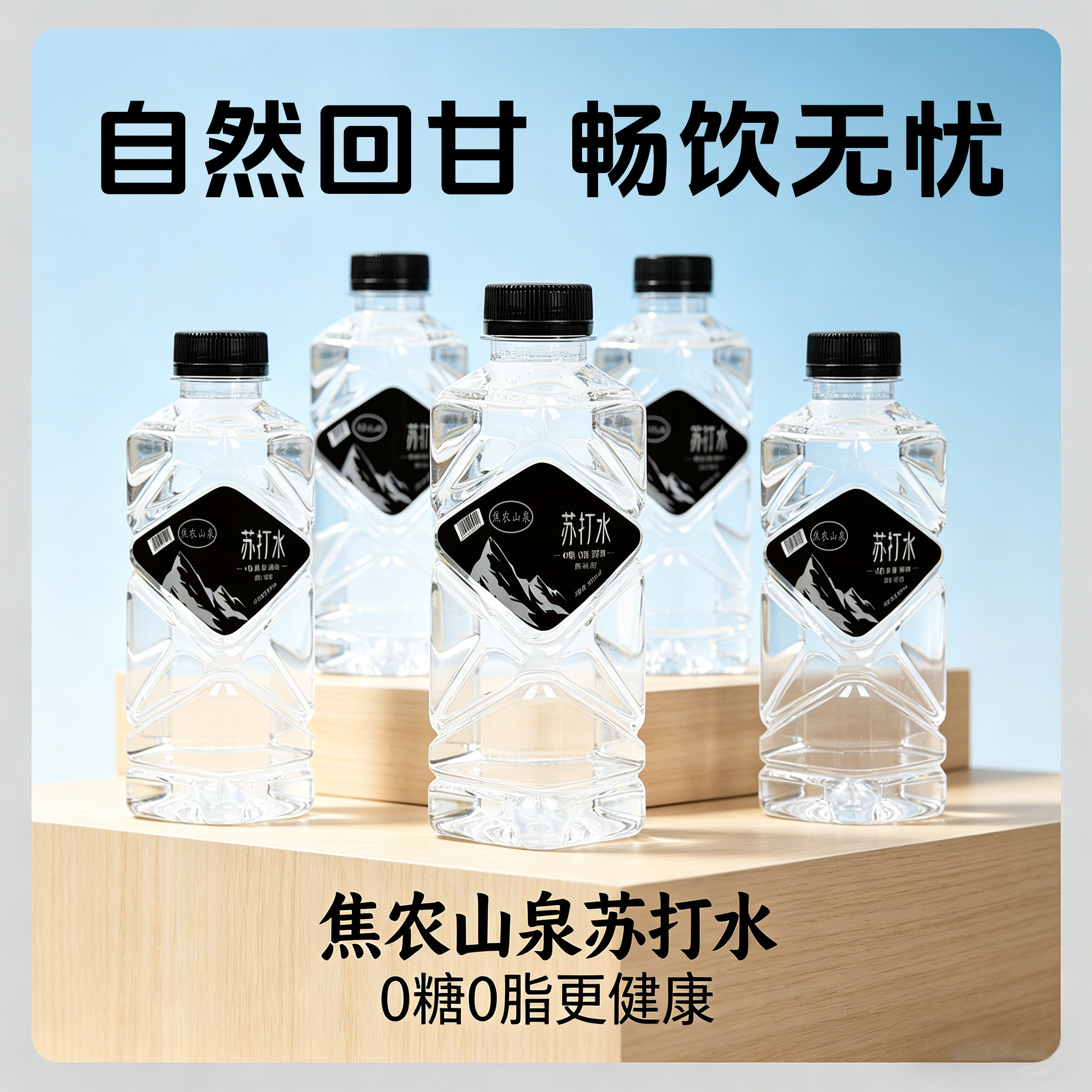 焦农山泉苏打水原味290ML*12瓶