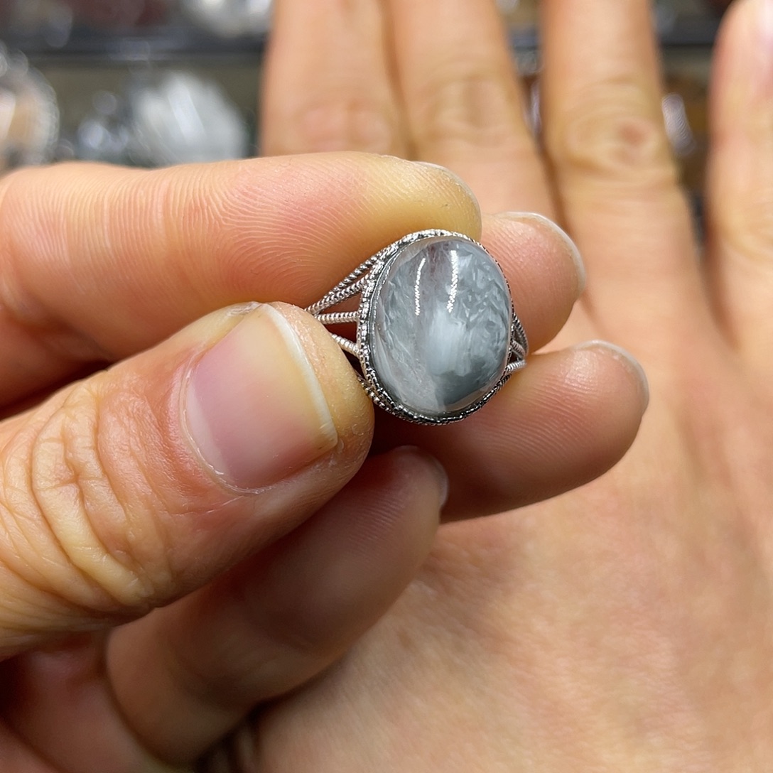 【闪购商品】水晶珠宝半成品银S925镶嵌戒指