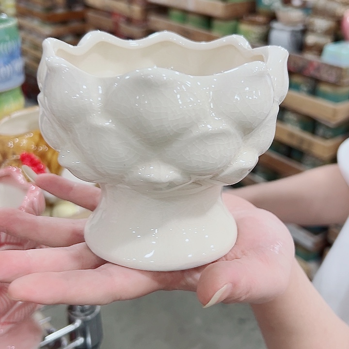 有孔.凑满10元发货多肉陶瓷花盆！