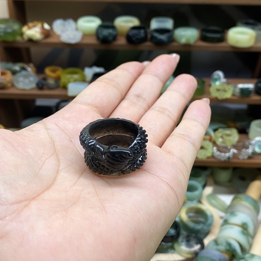 岫玉戒指未镶嵌用****7