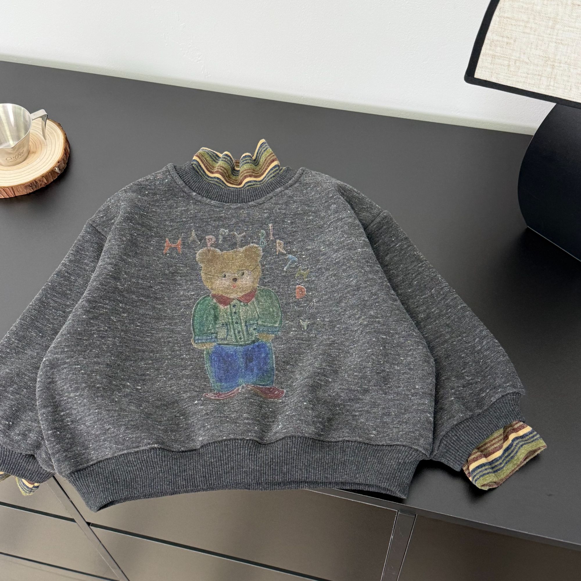 【百搭舒适加厚卫衣】男童冬季加绒加厚卫衣2025新款痞帅上衣打底衫