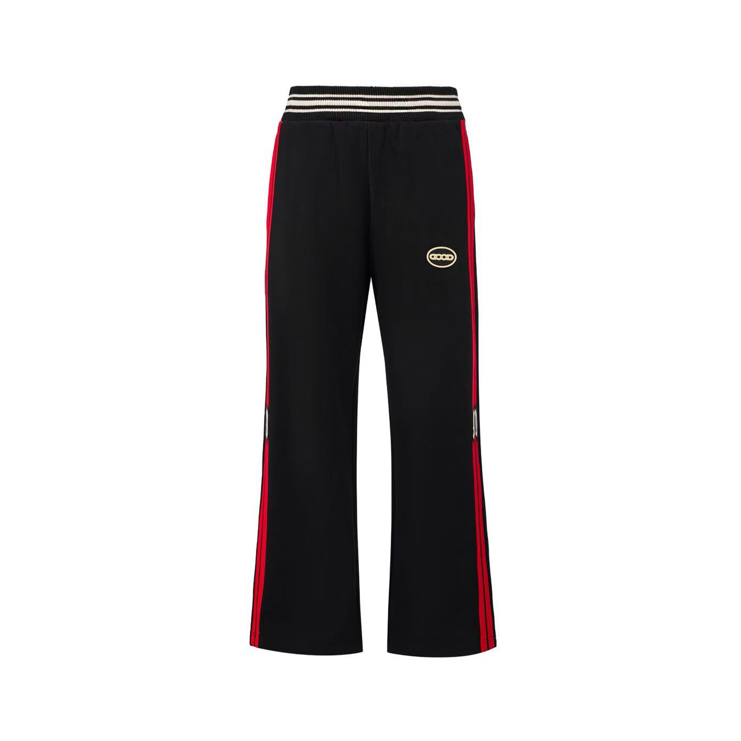 GB-GOODBRAND 2025FW GOOD条纹贴皮绣复古时尚运动长裤 男女同款