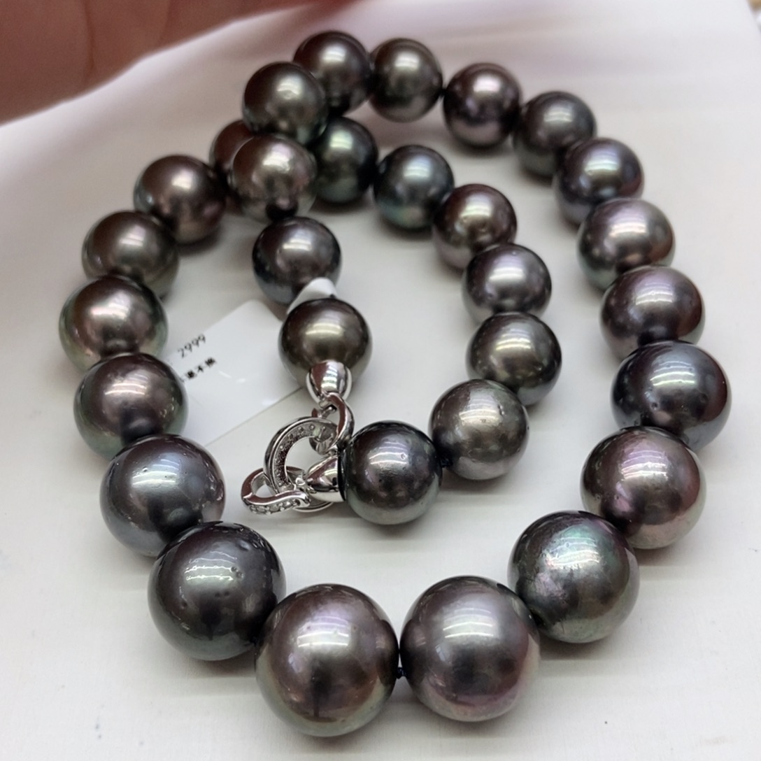 海水珍珠项链银S925镶嵌