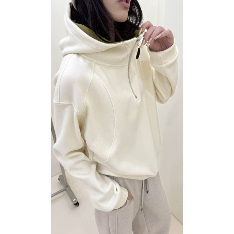 0436【冬季新款】立体拼接简约百搭显瘦软糯连帽卫衣（6709）