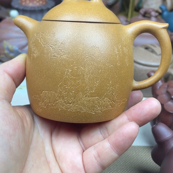茶壶紫砂紫砂壶黄金段秦权230cc