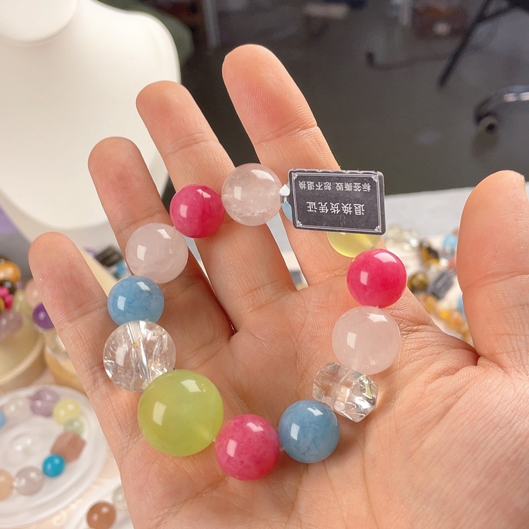 银S925镀金镶嵌手链水晶