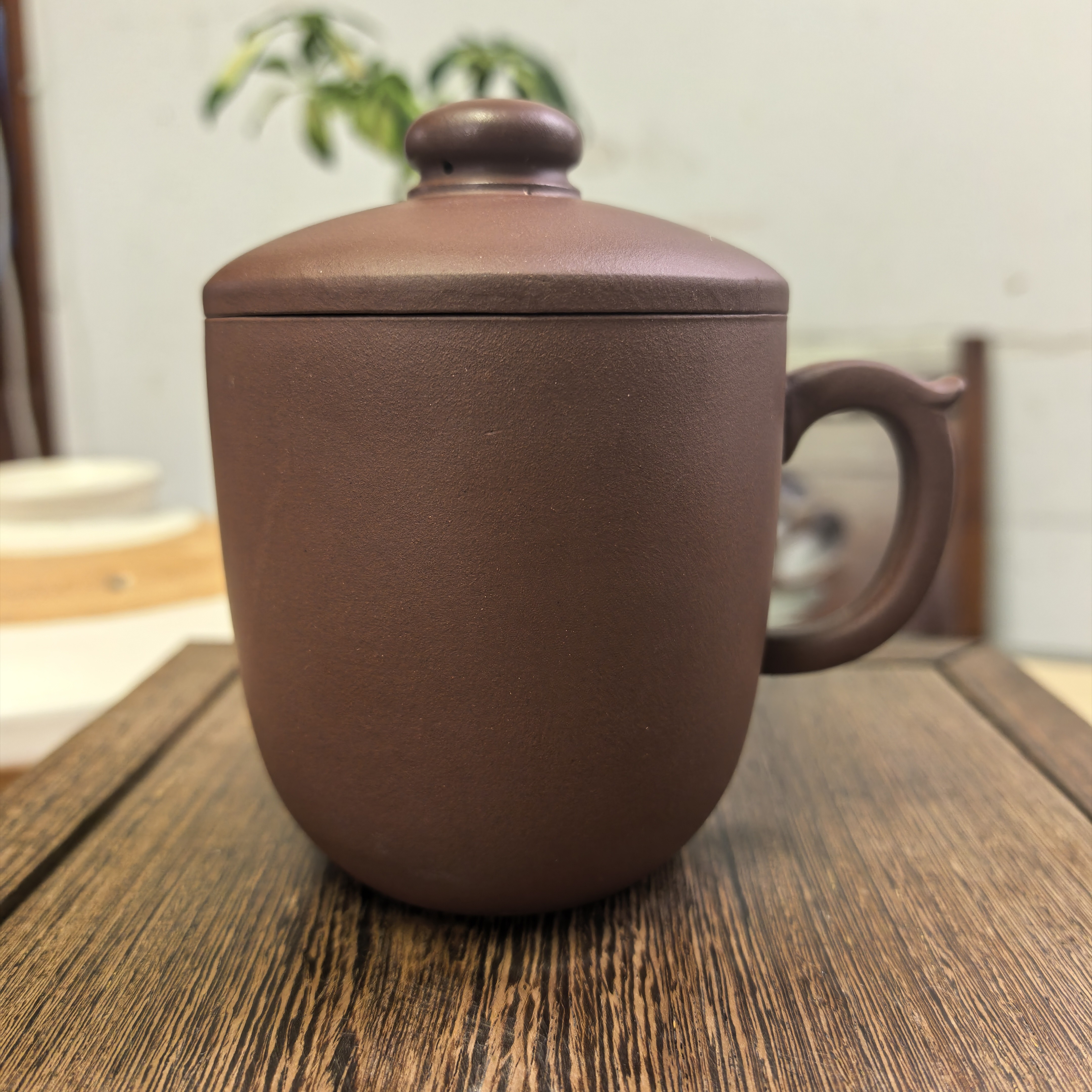 自用宜兴原矿紫砂优质紫泥杯15年前老货办公盖杯400cc无礼盒