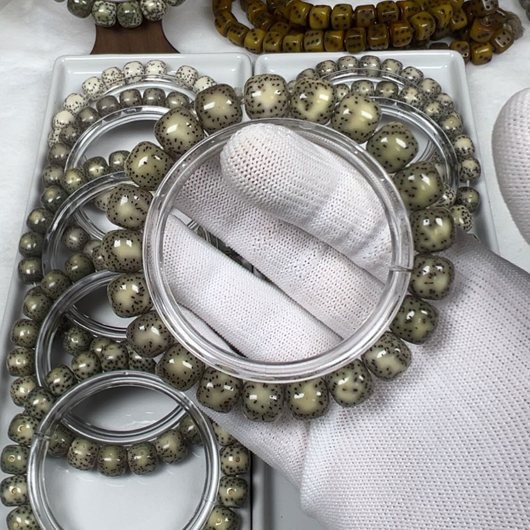 手串星月菩提卡11黑冰双留白