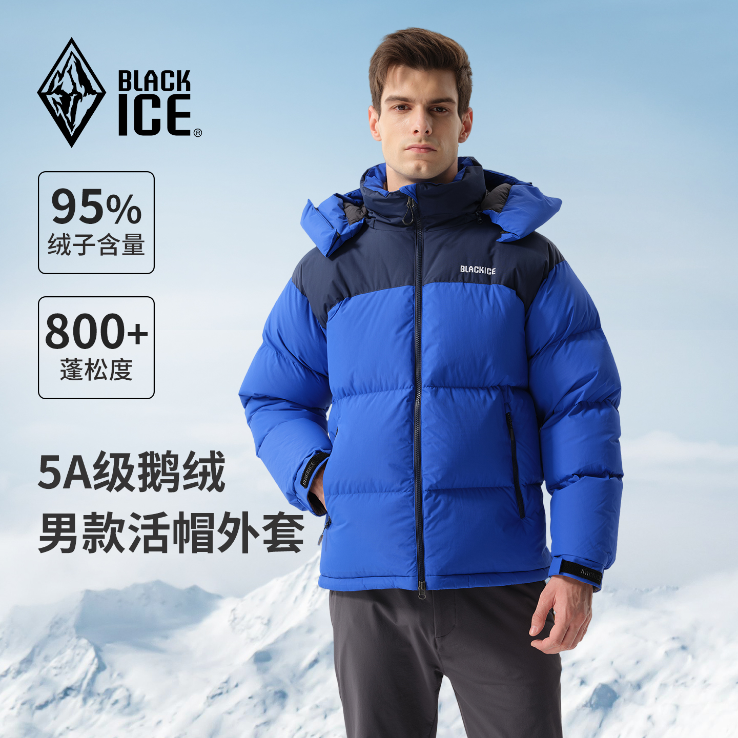 【25款】冬季抗寒户外防风保暖可拆卸帽800+羽绒服8625