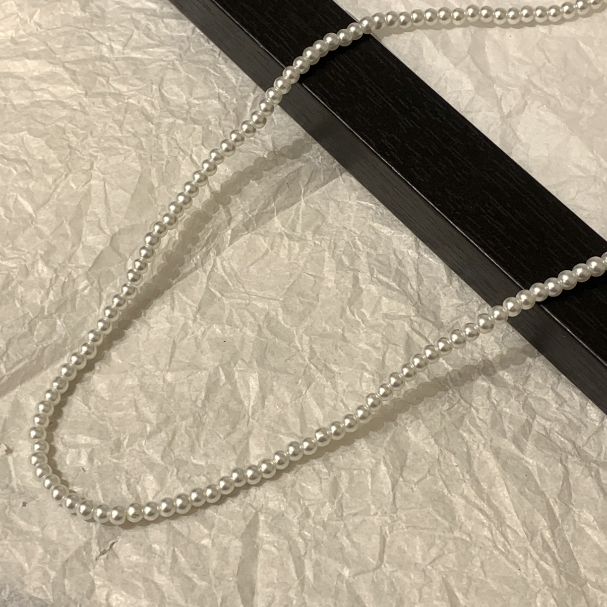 钛钢项链 LARVINA法式气质小珠珠项链