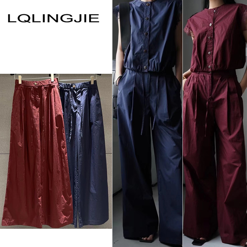  LQLINGJIEs设计师款高定纯色抽绳休闲套装5848