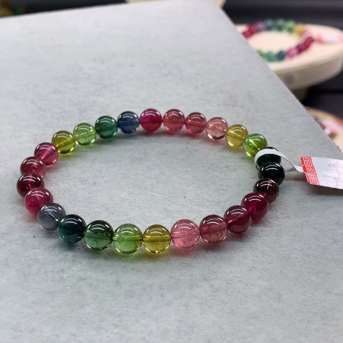 【闪购商品】碧玺手链未镶嵌碧玺色标单圈7.3