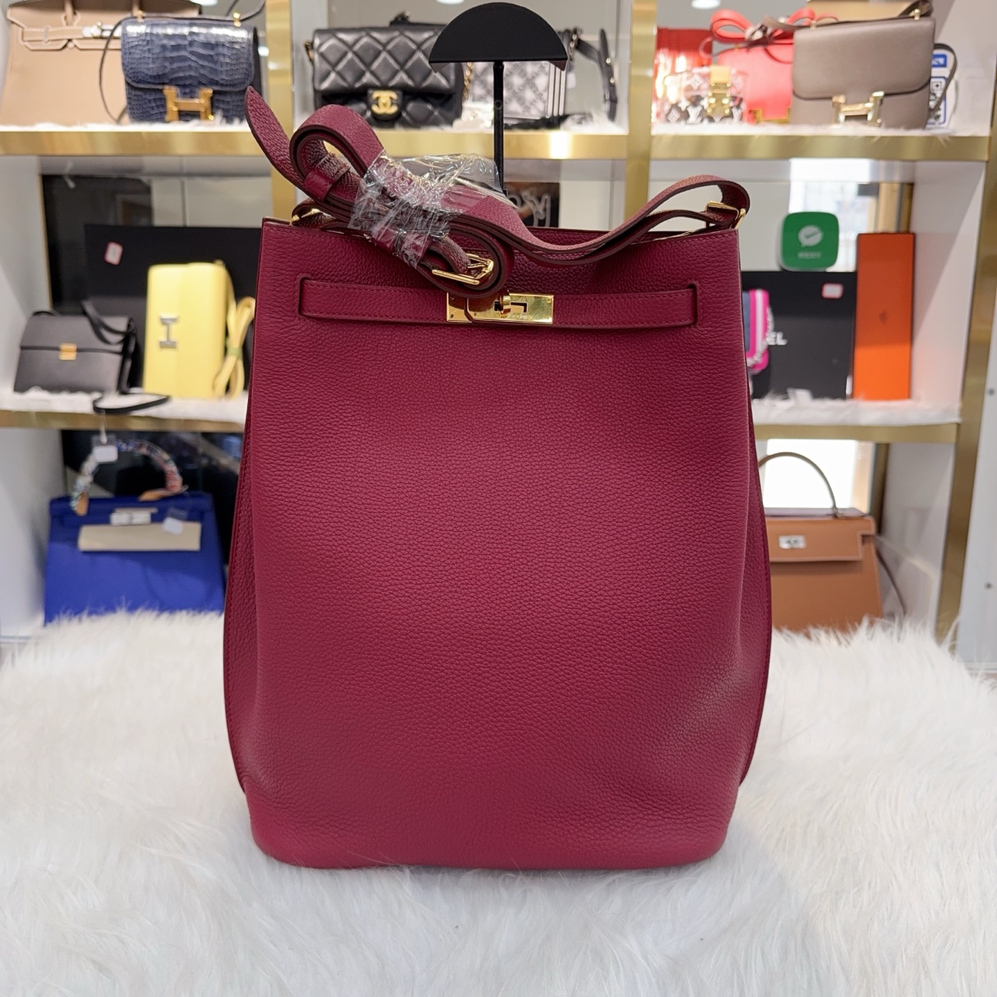 95新 Hermes/爱马仕 so Kelly26单肩包，N刻