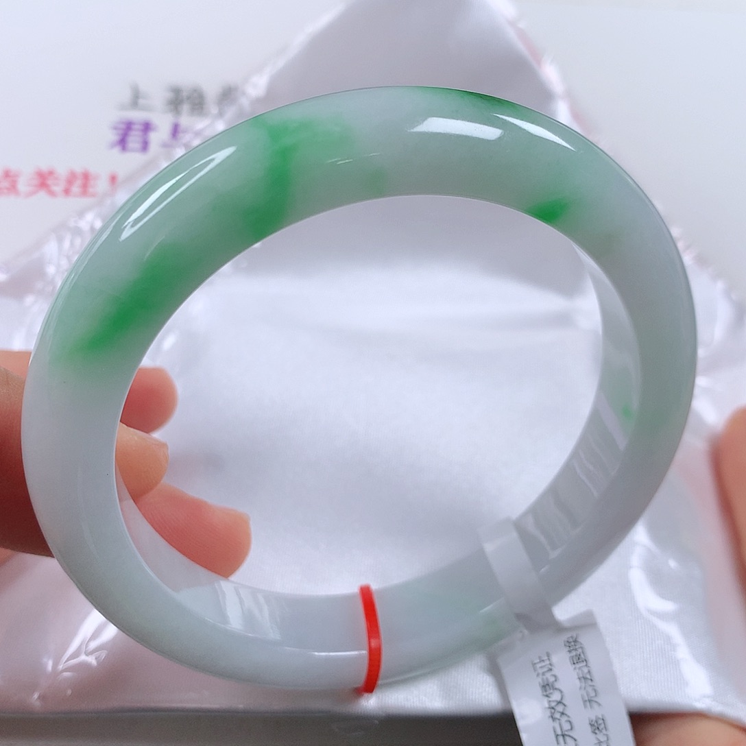 翡翠手镯未镶嵌63-65 正圈①②⑤捡漏