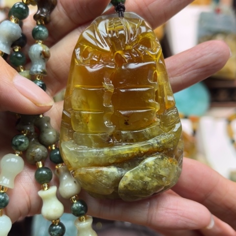 岫玉挂件未镶嵌挂件