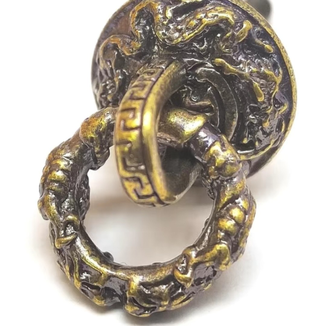 纯黄铜盘龙扣工艺品