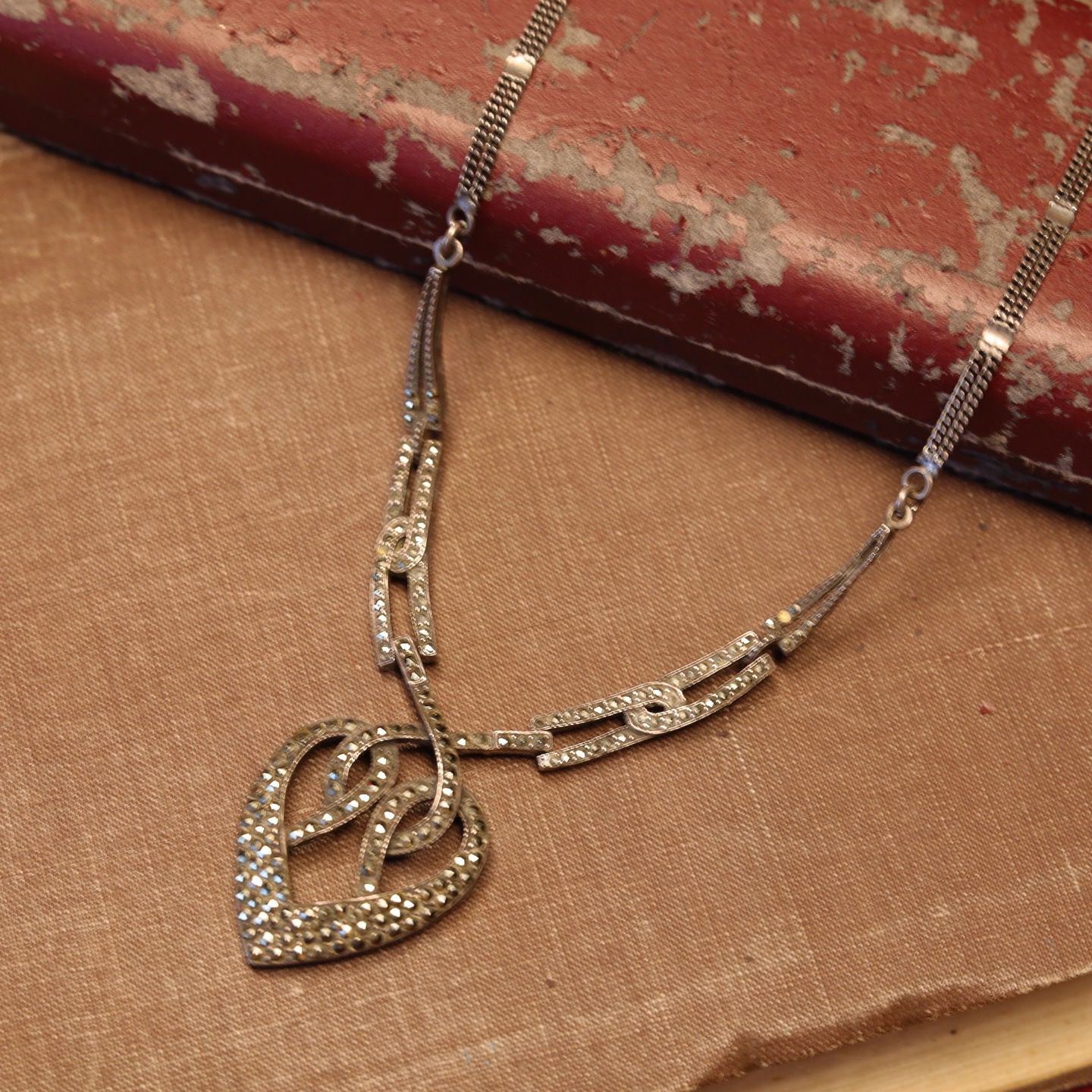 合金项链 西洋回流 /德国精致爱心项链/孤品纯手工