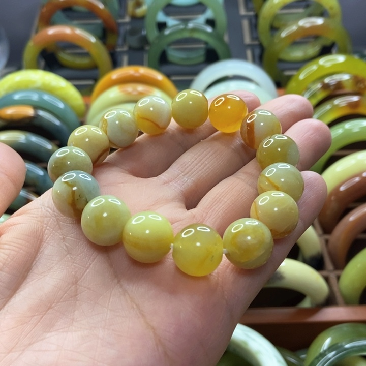 蛇纹石玉手镯未镶嵌小*