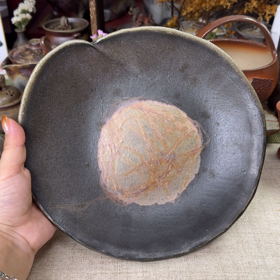 备前烧 山本绘里子 黑备前 盘子