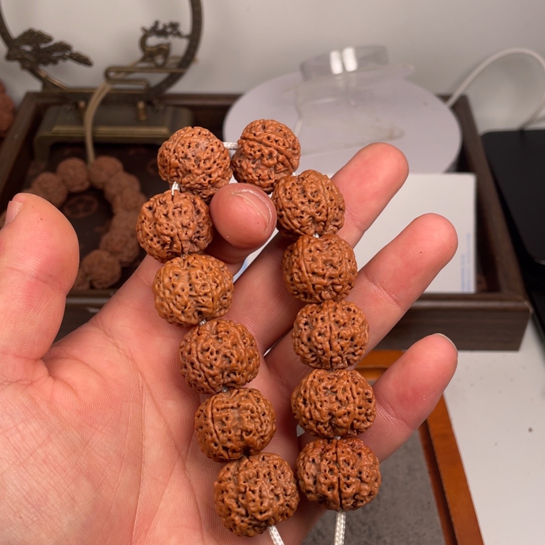 手串金刚菩提圆桩桩镂空五星双龙头货精品蜂窝感梅花满肉尺寸23