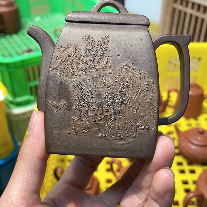紫砂茶壶黄*邪宜兴紫砂壶