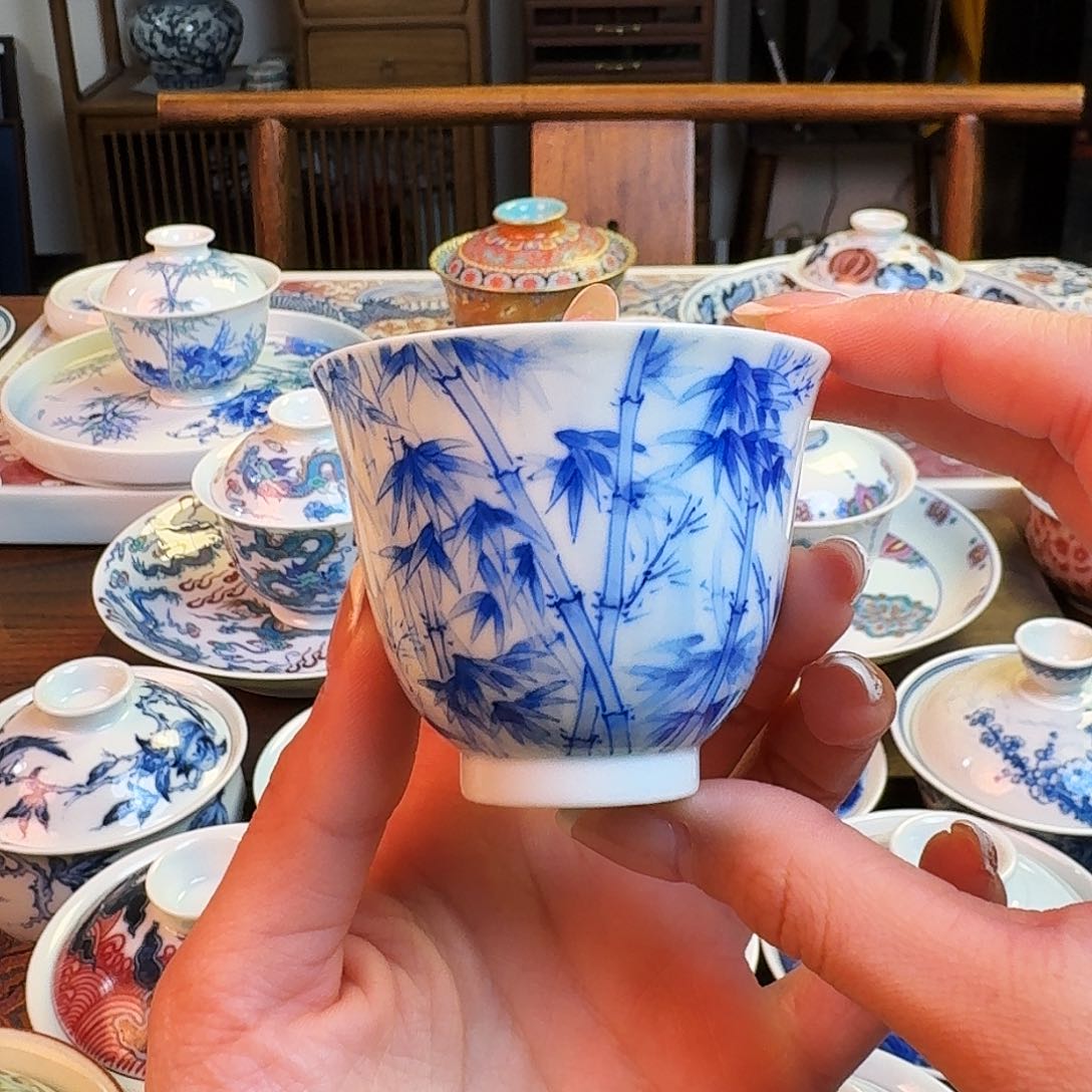 杯重工竹林竹影杯纯手绘