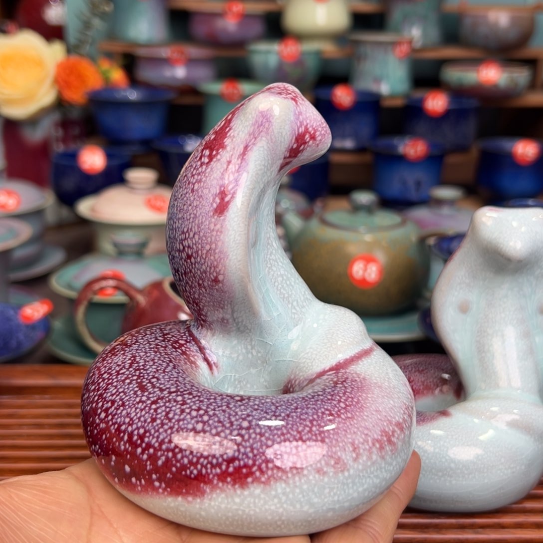 手工制作钧窑茶器