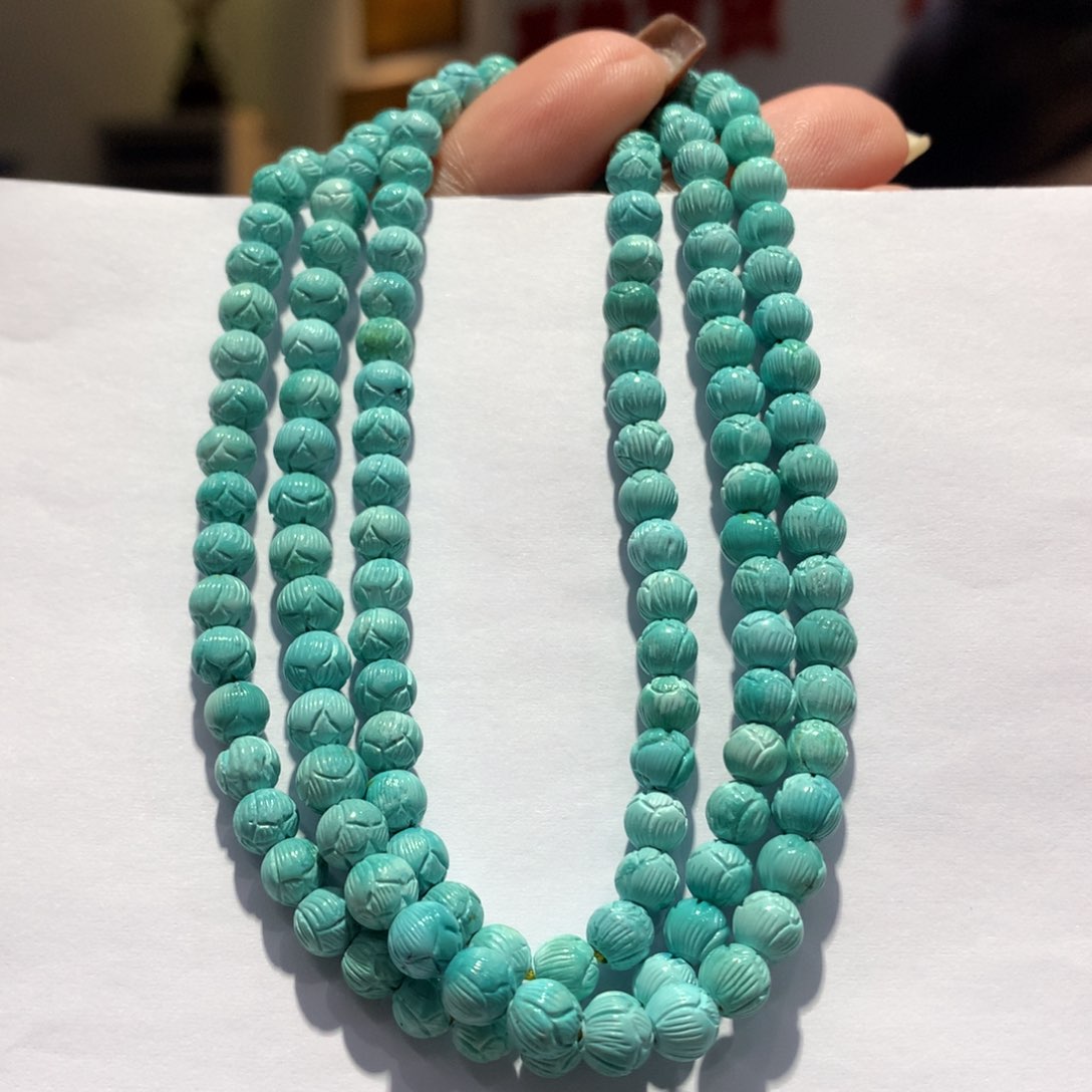 未镶嵌绿松石长链